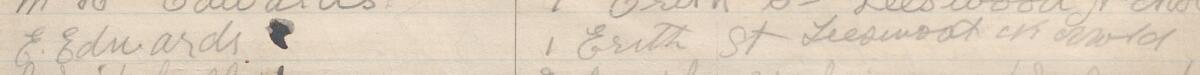 Image of E. Edwards's signature and address in the petition