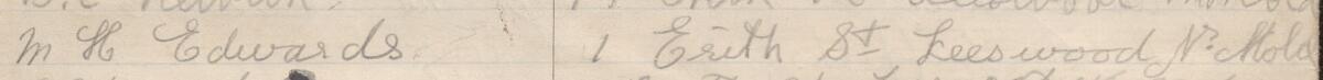 Image of M. H. Edwards's signature and address in the petition