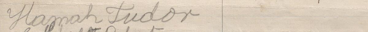 Image of Hannah Tudor @'s signature and address in the petition