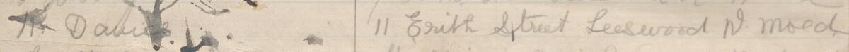 Image of K. Davies's signature and address in the petition
