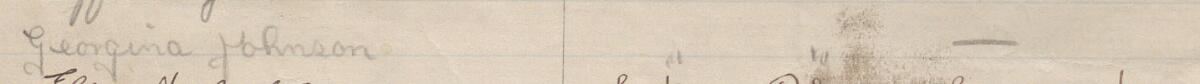 Image of Georgina Johnson's signature and address in the petition