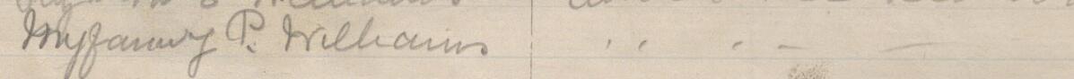 Image of Myfanwy P. Williams's signature and address in the petition