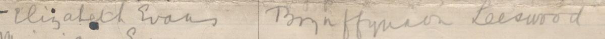 Image of Elizabeth Evans's signature and address in the petition