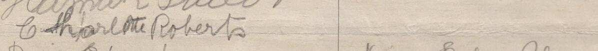 Image of Charlotte Roberts @'s signature and address in the petition