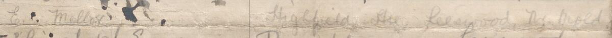 Image of E. Mellor's signature and address in the petition