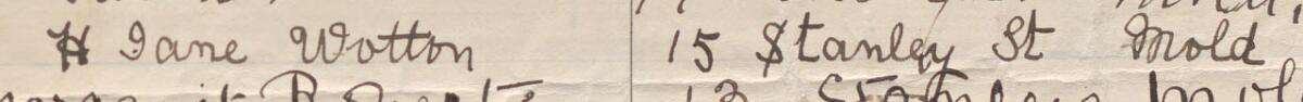 Image of H Jane Wotton's signature and address in the petition