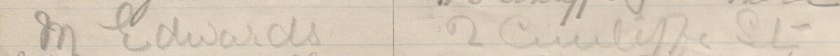 Image of M Edwards's signature and address in the petition