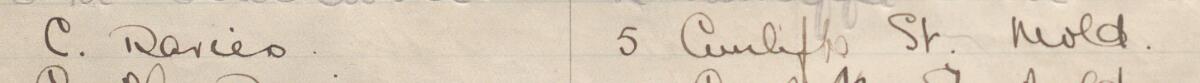 Image of C Davies's signature and address in the petition