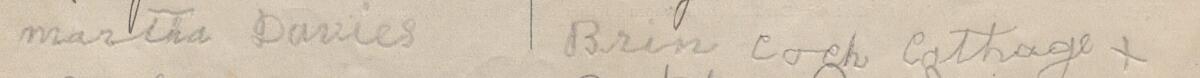 Image of Martha Davies's signature and address in the petition