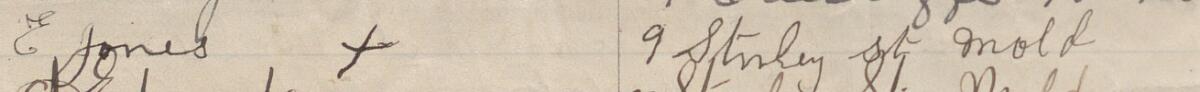 Image of E Jones's signature and address in the petition