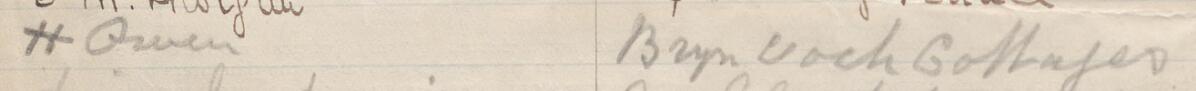 Image of H Owen's signature and address in the petition