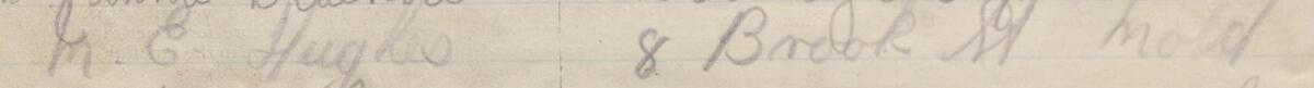 Image of M E Hughes's signature and address in the petition