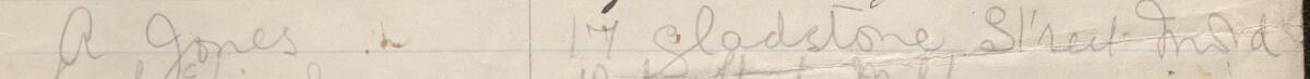 Image of A Jones's signature and address in the petition