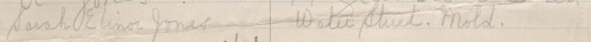 Image of Sarah Elinor Jones's signature and address in the petition