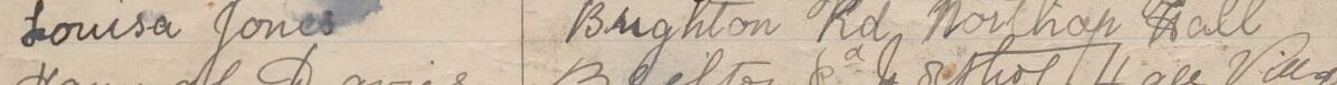 Image of Louisa Jones's signature and address in the petition