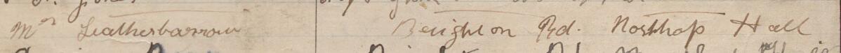 Image of Mrs Leatherbarrow's signature and address in the petition