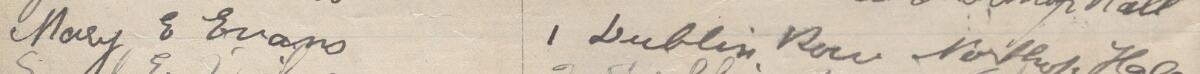 Image of Mary E Evans's signature and address in the petition