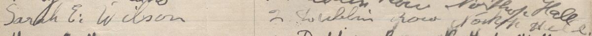 Image of Sarah E Wilson's signature and address in the petition