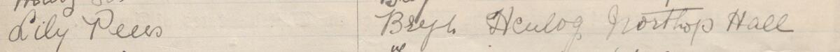 Image of Lily Rees's signature and address in the petition
