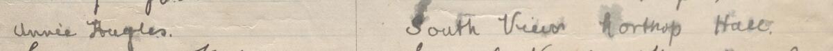 Image of Annie Hughes's signature and address in the petition