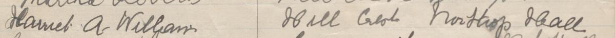 Image of Harriet A Williams's signature and address in the petition