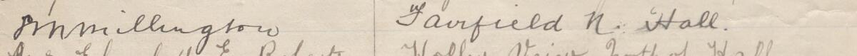Image of M Millington's signature and address in the petition