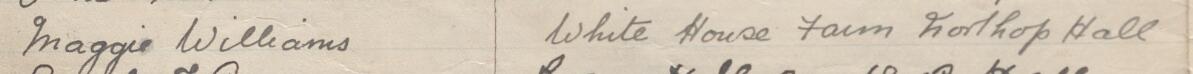Image of Maggie Williams's signature and address in the petition