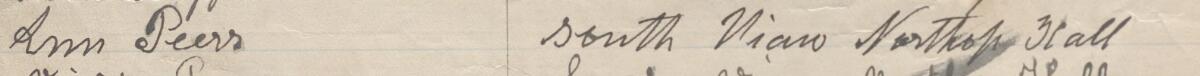 Image of Ann Peers's signature and address in the petition