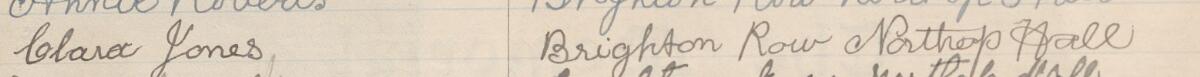 Image of Clara Jones's signature and address in the petition
