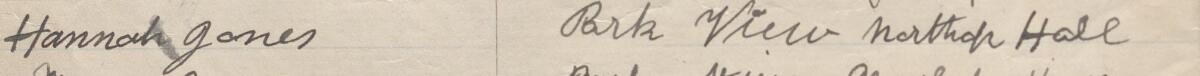 Image of Hannah Jones's signature and address in the petition