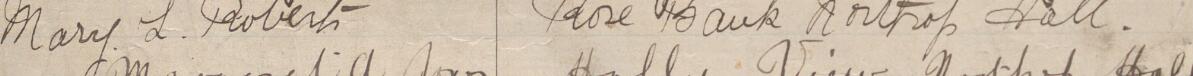 Image of Mary L Roberts's signature and address in the petition