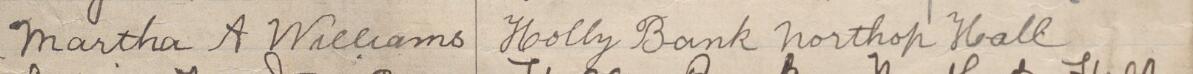 Image of Martha A Williams's signature and address in the petition
