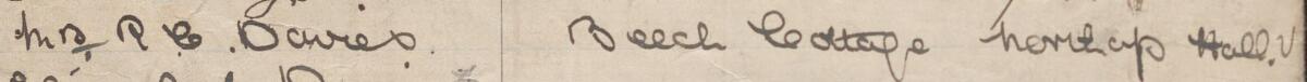 Image of Mrs R C Davies's signature and address in the petition