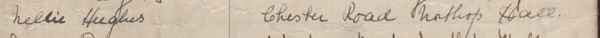 Image of Nellie Hughes's signature and address in the petition
