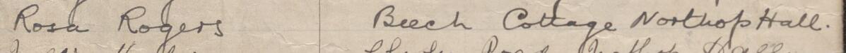 Image of Rosa Rogers's signature and address in the petition