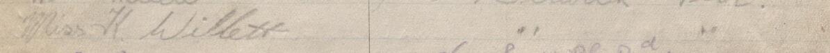 Image of Miss H Willett's signature and address in the petition