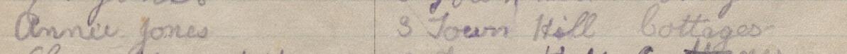 Image of Annie Jones's signature and address in the petition