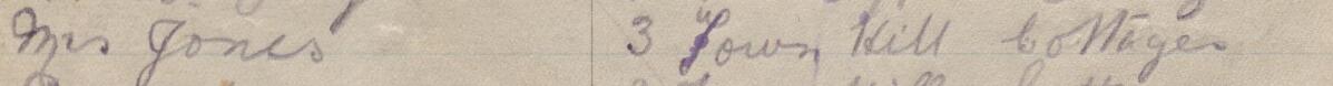 Image of Mrs Jones's signature and address in the petition