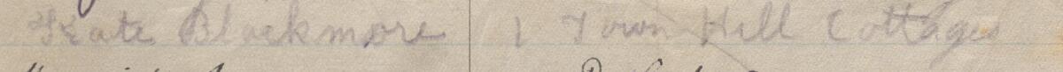 Image of Kate Blackmore's signature and address in the petition