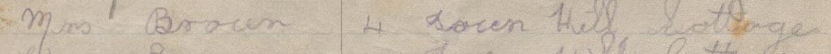 Image of Mrs Brown's signature and address in the petition