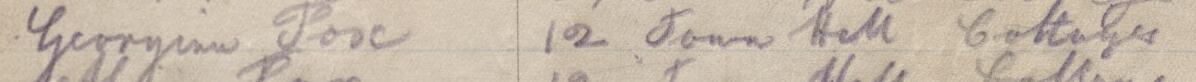 Image of Georgina Fox's signature and address in the petition