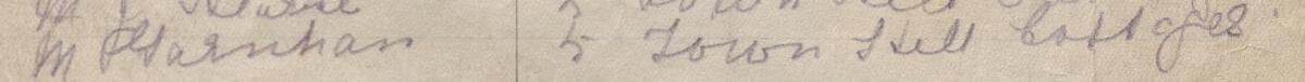Image of M Garnham's signature and address in the petition