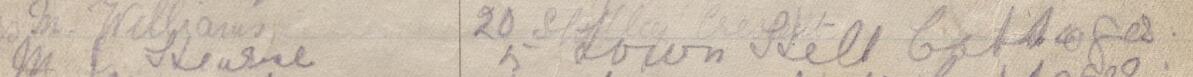 Image of M J Hearne's signature and address in the petition