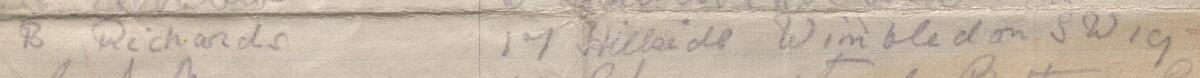 Image of R. Richards's signature and address in the petition