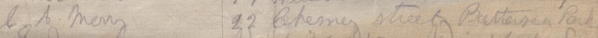 Image of C. A. Merry's signature and address in the petition