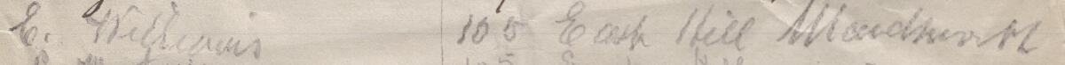 Image of E. Williams's signature and address in the petition