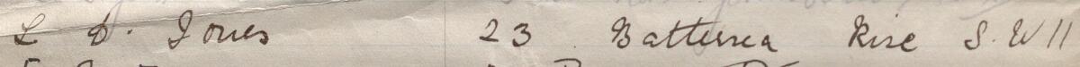 Image of L. D. Jones's signature and address in the petition