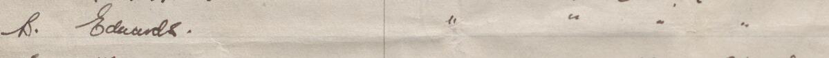 Image of B. Edwards's signature and address in the petition