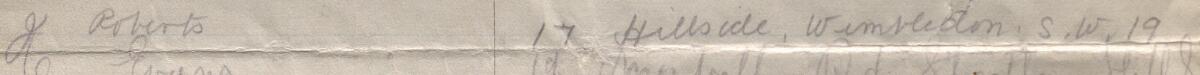 Image of J. Roberts's signature and address in the petition