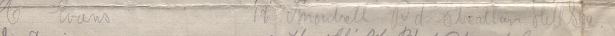 Image of C. Evans's signature and address in the petition